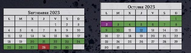 Fechas de matriculación del primer trimestre