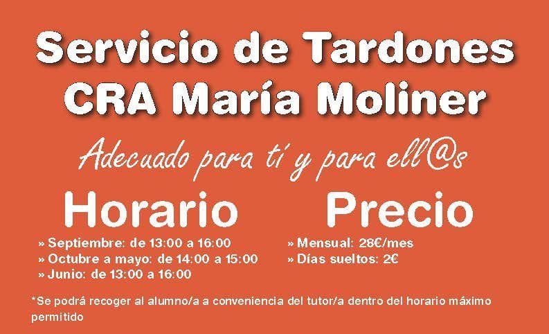 Servicio de Tardones del CRA María Moliner