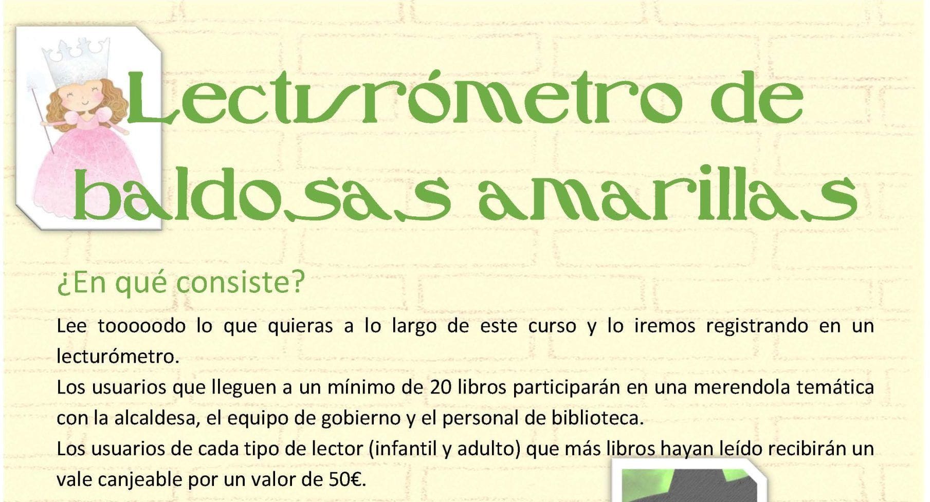 Lecturómetro de baldosas amarillas