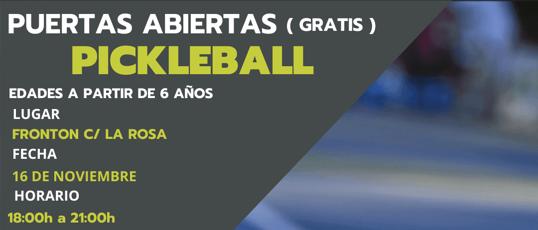 Puertas abiertas de Pickleball