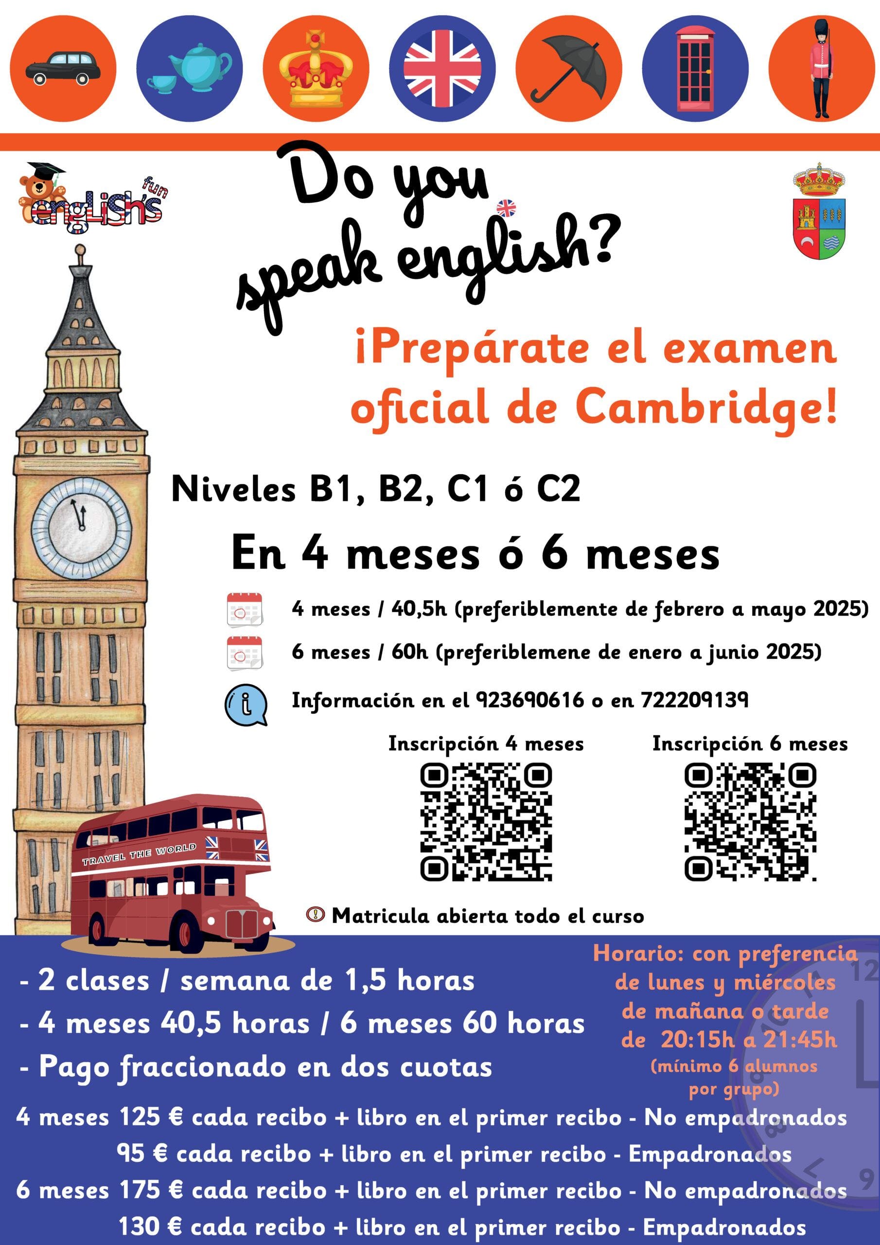 Cursos intensivos para exámenes oficiales de Cambridge