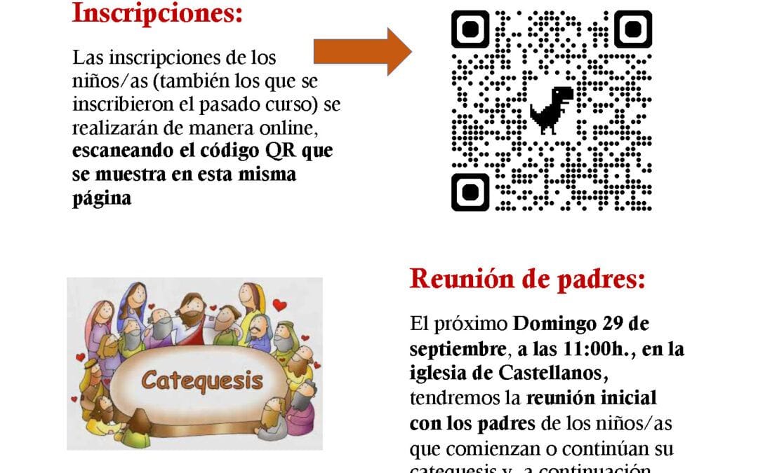 Inscripciones para Catequesis