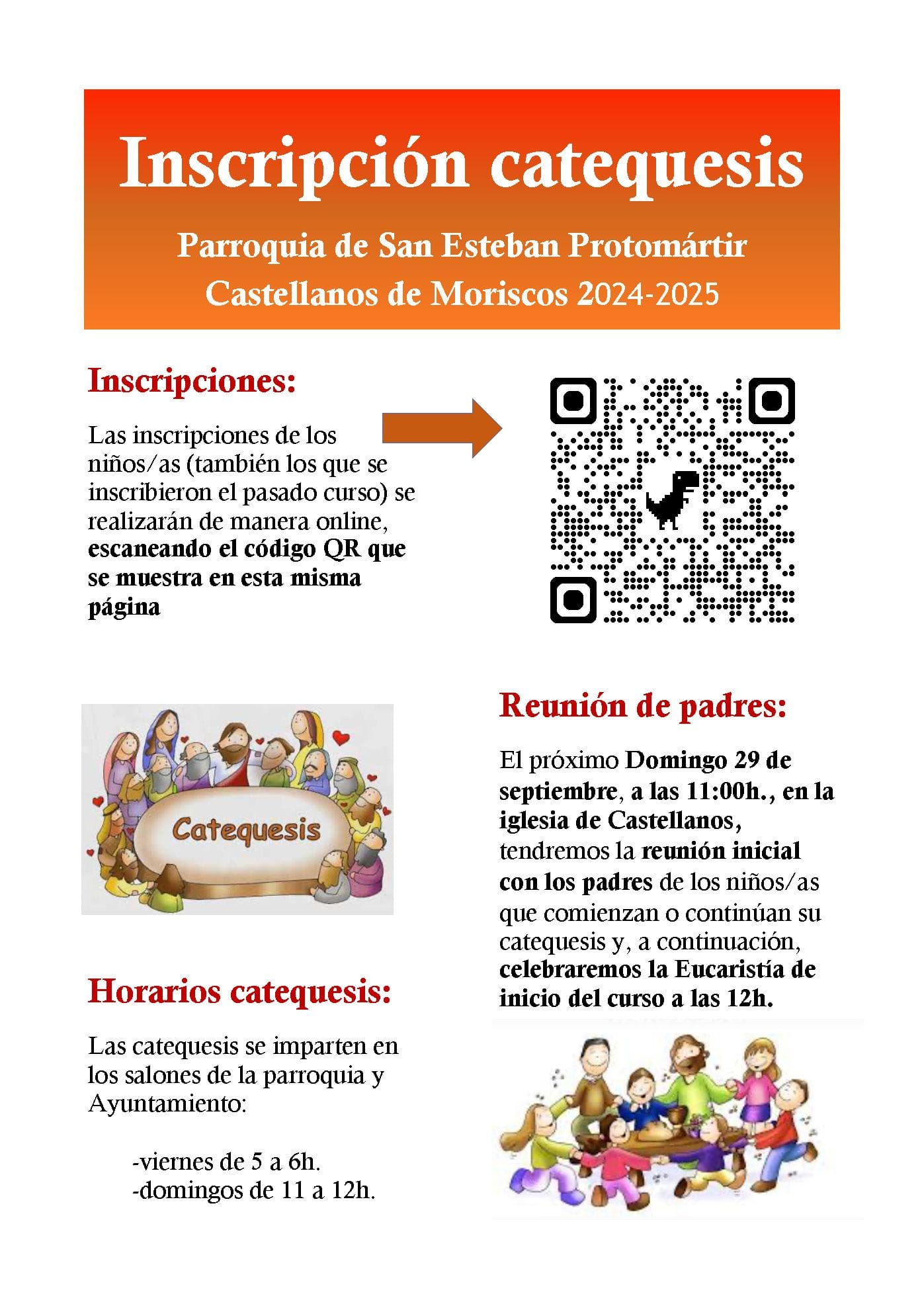 Inscripciones para Catequesis