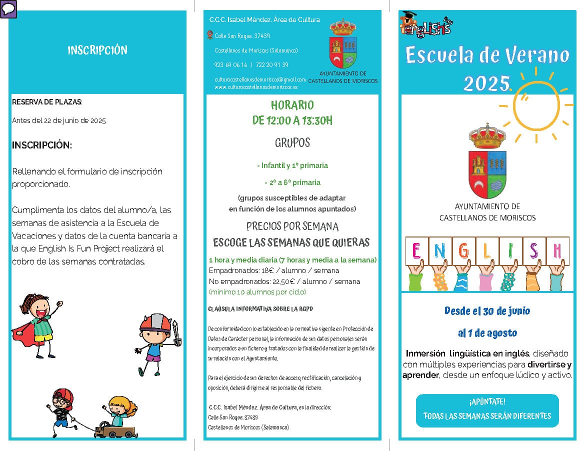 ESCUELA DE VERANO – ENGLISH