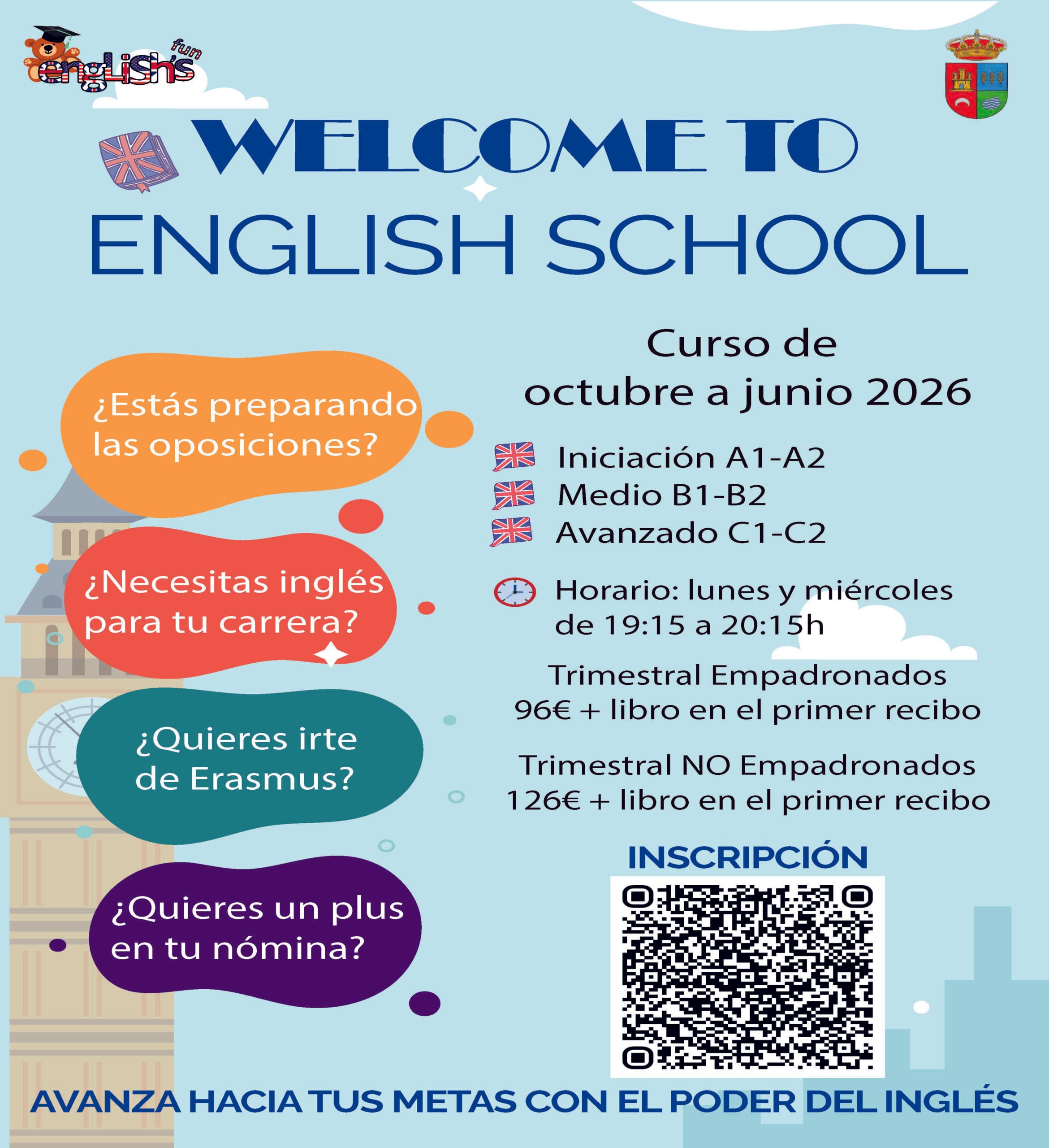 INSCRIPCIONES ACTIVIDAD DE INGLÉS ADULTOS 2025-2026