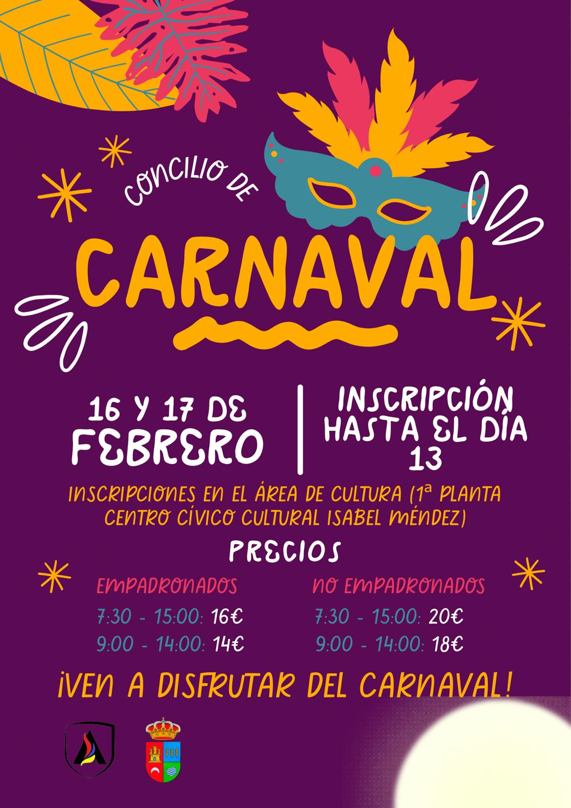 Concilia de Carnaval, 16 y 17 de febrero
