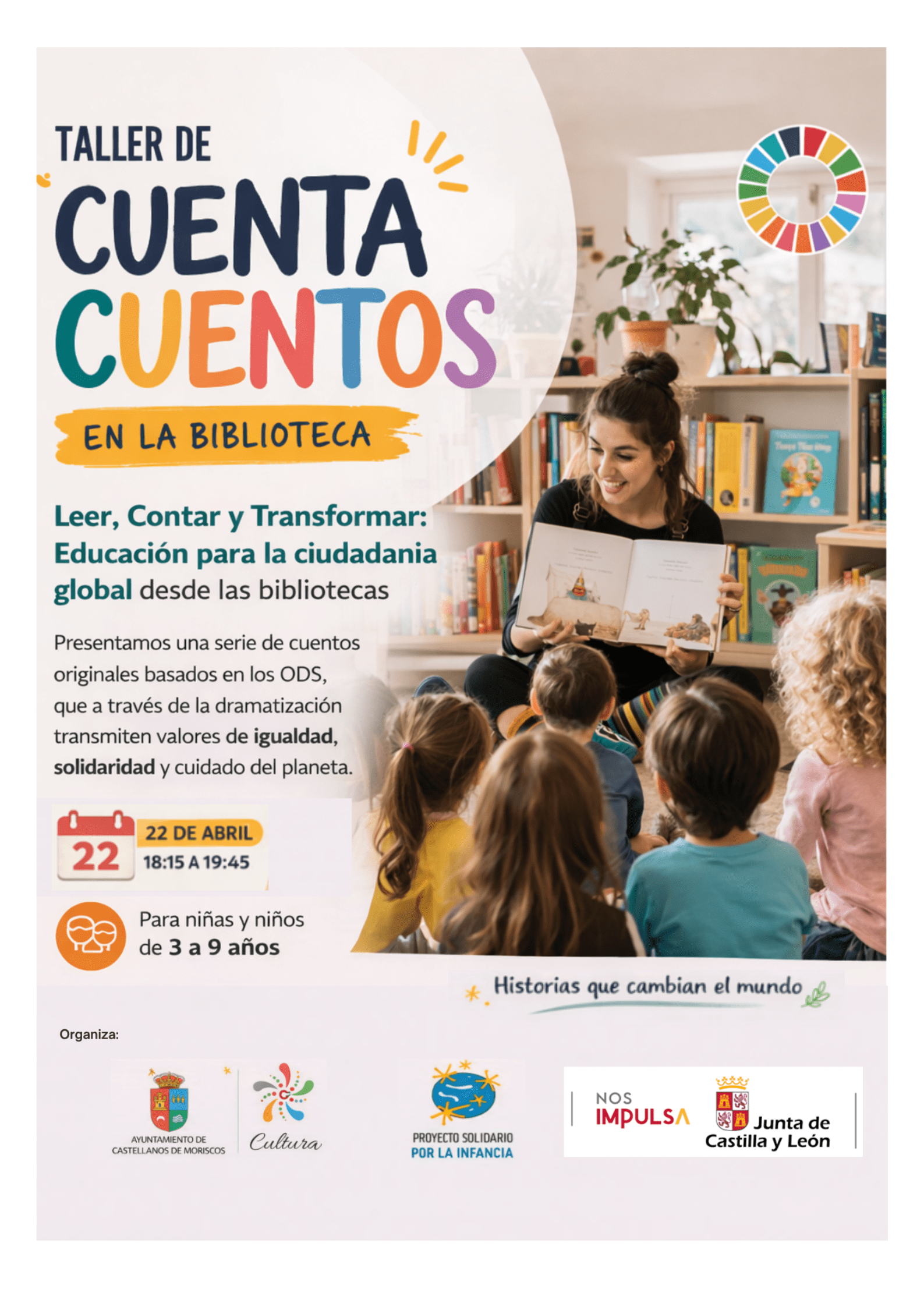 CUENTACUENTOS DE 3 A 9 AÑOS (Igualdad, Solidaridad y Cuidado del Planeta)