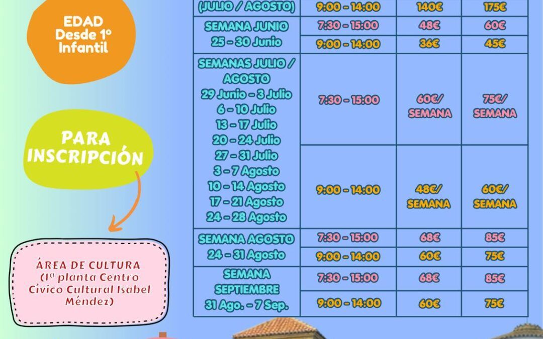CAMPAMENTO DE VERANO «VIAJE POR MUNDOS MÁGICOS»