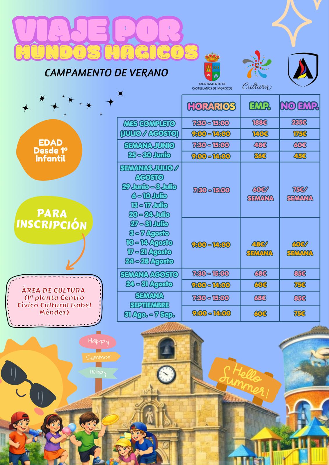 CAMPAMENTO DE VERANO «VIAJE POR MUNDOS MÁGICOS»