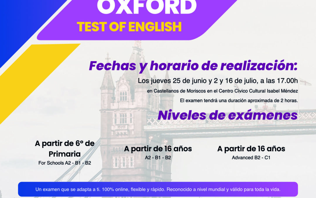 EXÁMENES OFICIALES OXFORD TEST OF ENGLISH / Cambridge