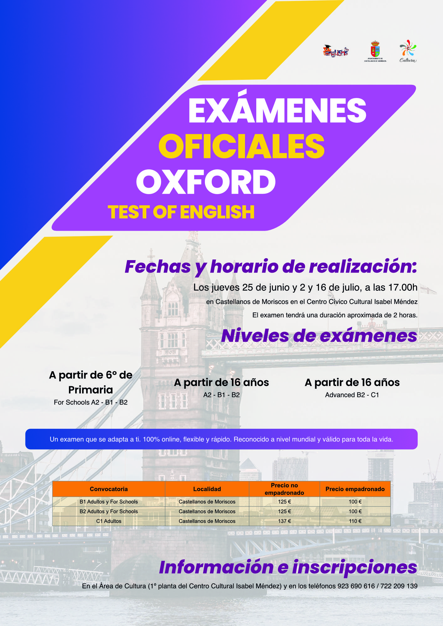 EXÁMENES OFICIALES OXFORD TEST OF ENGLISH / Cambridge