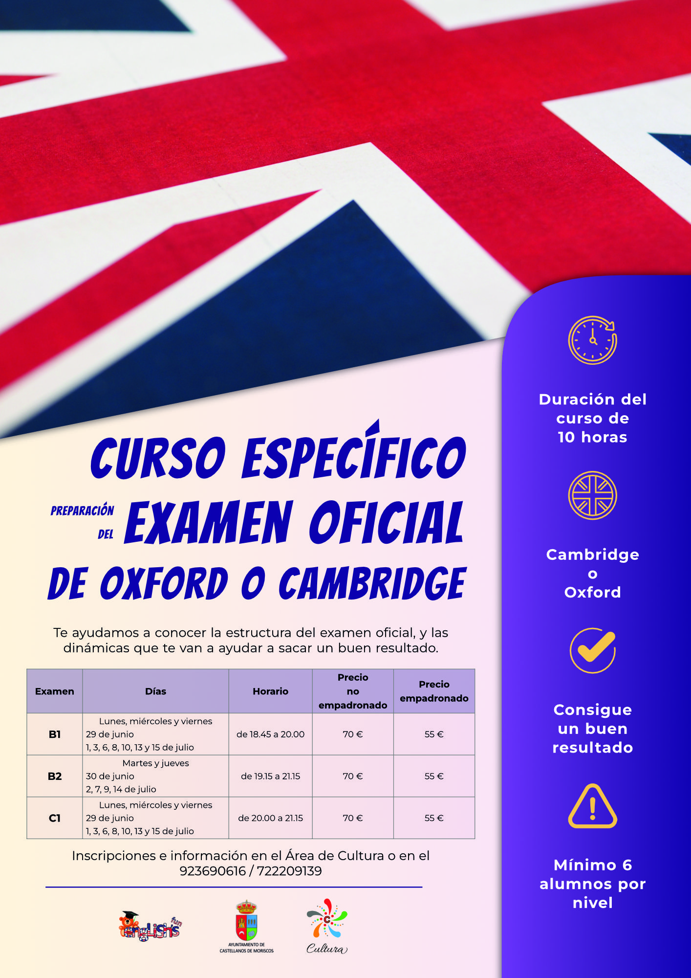 CURSO ESPECÍFICO DE PREPARACIÓN DEL EXAMEN OFICIAL DE OXFORD O CAMBRIDGE