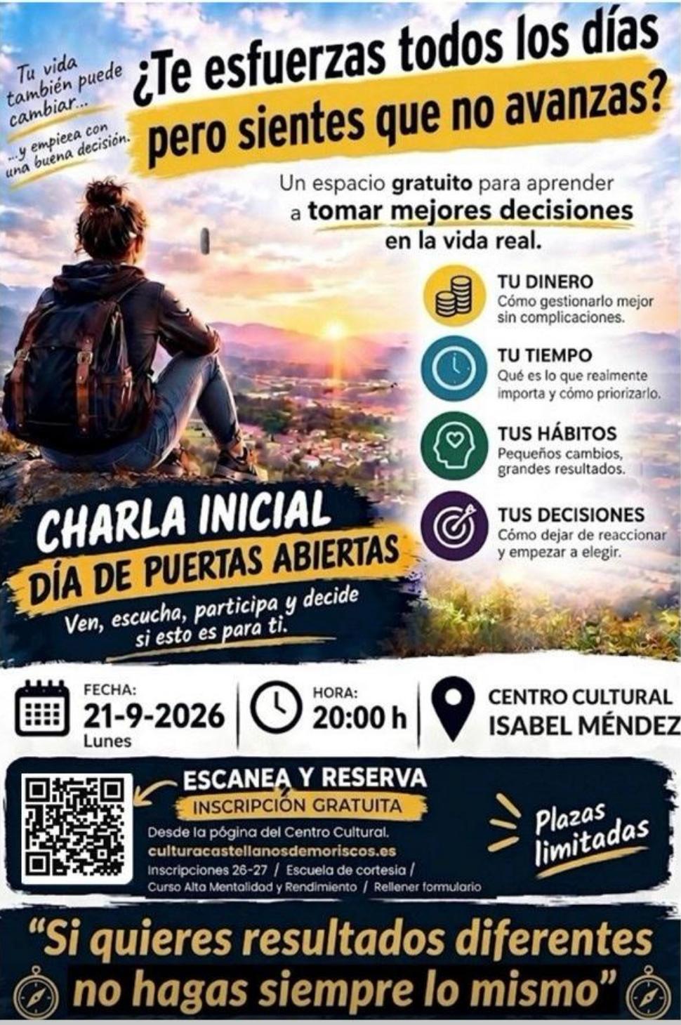 INFORMACIÓN Y DEMOSTRACIÓN GRATUITA DE MENTALIDAD Y ALTO RENDIMIENTO